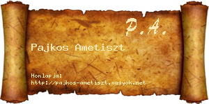 Pajkos Ametiszt névjegykártya